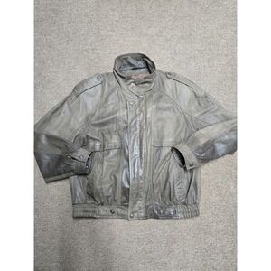 Vintage‎ Adventure Bound Wilson's Leather Bomber Jacket Size XL Brown